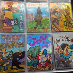 Trading Cards / 1993 Topps Ren & Stimpy Show / Prismatic Holos & Puzzle Backs